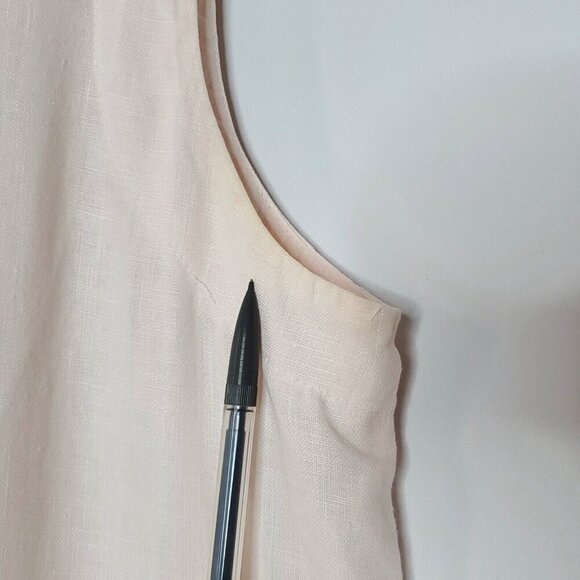 Bryn Walker Linen Maxi Dress S Light Pink Sleeveless Lagenlook Boho Feminine - Picture 5 of 9